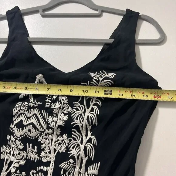 Sue Wong Maxi Midi Slip Dress Silk Fairy Goth Asian Oriental Vintage Y2K Guest